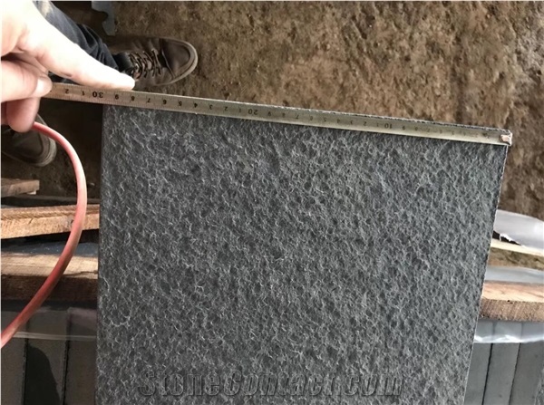 Flamed Vietnam Black Granite Used For Flooring, Wall